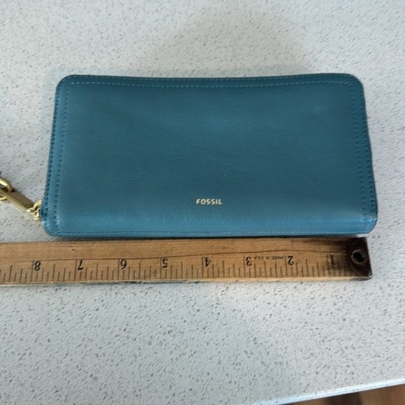 Fossil Rachel Satchel teal with matching wallet - like new condition - Picture 9 of 13